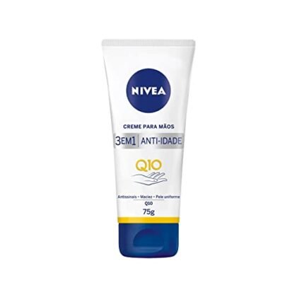 Aqui estão algumas opções de texto ALT para a imagem, utilizando "NIVEA Q10 Mãos", com diferentes níveis de detalhe: **Opção 1 (Curta e direta):** `NIVEA Q10 Mãos: Creme para mãos anti-idade.` **Opção 2 (Um pouco mais descritiva):** `NIVEA Q10 Mãos: Creme para mãos com Q10 que repara, hidrata e previne sinais de envelhecimento.` **Opção 3 (Mais completa e focada nos benefícios):** `NIVEA Q10 Mãos: Creme para mãos Q10 Plus Reparação, para uma pele mais macia, uniforme e com menos sinais de envelhecimento.` **Qual escolher?** * Se o contexto da imagem já fornece bastante informação, a opção 1 pode ser suficiente. * Se você precisa de um pouco mais de contexto, a opção 2 é uma boa escolha. * Se a imagem é a principal fonte de informação sobre o produto, a opção 3 é a melhor. **Dica:** Considere o público-alvo e o objetivo da página ao escolher o texto ALT.