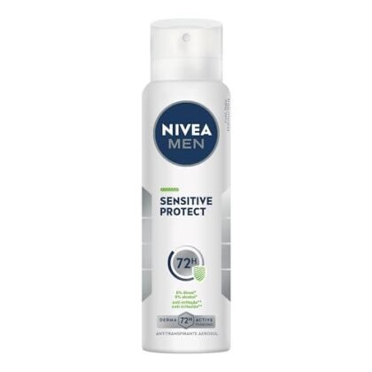 Aqui estão algumas opções de texto ALT para a imagem do produto NIVEA MEN Desodorante Antitranspirante Aerossol Sensitive Protect 150ml, usando "NIVEA Sensitive Protect" como base e focando em diferentes aspectos: **Opção 1 (Simples e direta):** `NIVEA Sensitive Protect: Desodorante antitranspirante para peles sensíveis, com óleo de abacate e camomila.` **Opção 2 (Destacando os benefícios):** `NIVEA Sensitive Protect: Proteção de 48h para peles sensíveis, minimizando a irritação e cuidando da pele com óleo de abacate e extrato de camomila.` **Opção 3 (Com foco na marca):** `NIVEA Sensitive Protect: Antitranspirante aerossol da NIVEA MEN para peles sensíveis, oferecendo proteção e cuidado com ingredientes suaves.` **Opção 4 (Mais descritiva):** `NIVEA Sensitive Protect: Imagem de uma lata de desodorante antitranspirante aerossol da NIVEA MEN, ideal para peles sensíveis e enriquecido com óleo de abacate e camomila.` **Opção 5 (Enfatizando a ausência de irritação):** `NIVEA Sensitive Protect: Antitranspirante suave da NIVEA MEN que protege por 48 horas, especialmente formulado para peles sensíveis, ajudando a evitar irritações.` **Qual escolher?** A melhor opção depende do contexto em que a imagem está sendo utilizada. * Se você precisa de algo **rápido e direto**, a **opção 1** é a melhor. * Se você quer **destacar os benefícios** do produto, a **opção 2** ou **opção 5** são boas escolhas. * Se a **marca é importante**, a **opção 3** é mais adequada. * Se você precisa de uma **descrição mais completa**, a **opção 4** é a melhor. Lembre-se de que o texto ALT deve ser conciso e relevante para o conteúdo da imagem.