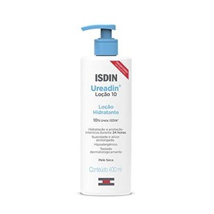 Aqui estão algumas opções de texto ALT para a imagem, considerando a instrução de usar "Hidratação ISDIN": **Opção 1 (Simples e direta):** `Hidratação ISDIN: Loção Hidratante Corporal Ureadin 10-400ml.` **Opção 2 (Um pouco mais descritiva):** `Hidratação ISDIN para pele seca: Loção Ureadin 10 com 400ml.` **Opção 3 (Focada no benefício):** `Hidratação ISDIN Ureadin 10: Loção corporal para uma pele suave e hidratada.` **Opção 4 (Considerando quem está buscando por isso):** `Hidratação ISDIN: Loção corporal Ureadin 10 para quem busca hidratação eficaz.` **Qual escolher?** A escolha depende do contexto da sua página. Se você precisa de algo breve, a Opção 1 é ideal. Se quer destacar o benefício, a Opção 3 é boa. A Opção 2 e 4 dão um pouco mais de detalhes e são úteis se a página está vendendo o produto. **Importante:** O texto ALT deve ser breve, descritivo e relevante para a imagem e o contexto da página.