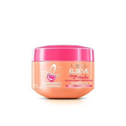 Aqui estão algumas opções de texto ALT, variando em detalhe e foco: **Opção 1 (Mais simples):** `Elseve Longo Sonhos: Creme de Tratamento para cabelos longos.` **Opção 2 (Descrevendo o objetivo do produto):** `Elseve Longo Sonhos: Tratamento para reparar o comprimento do cabelo sem pesar.` **Opção 3 (Mais detalhada, focando na marca e produto):** `L'Oréal Paris Elseve Longo Sonhos: Creme de Tratamento para cabelos longos, repara e não pesa.` **Opção 4 (Focando na embalagem e marca):** `Embalagem do creme de tratamento L'Oréal Paris Elseve Longo Sonhos, 300g.` **Qual escolher?** * Se a imagem for apenas do produto, a **Opção 2 ou 3** são boas escolhas, pois descrevem o benefício principal. * Se a imagem for parte de um contexto maior (ex: um anúncio com vários produtos), a **Opção 1** pode ser suficiente. * Se você quer garantir que as pessoas identifiquem a marca e o produto específico, use a **Opção 3**. * Se o foco da imagem for a embalagem em si, escolha a **Opção 4**. Lembre-se que o texto ALT deve ser conciso e relevante para o conteúdo da imagem. Escolha a opção que melhor se adequa ao contexto em que a imagem está sendo utilizada.