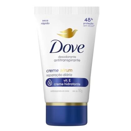 Aqui estão algumas opções de texto ALT para a imagem, usando "Dove Reparação", com diferentes níveis de detalhe: **Opção 1 (Mais simples):** `Dove Reparação: Desodorante Antitranspirante em Creme Sérum Reparação Diária.` **Opção 2 (Um pouco mais descritiva):** `Embalagem do desodorante Dove Reparação: Creme Sérum Reparação Diária, 50g.` **Opção 3 (Foco no benefício):** `Dove Reparação Diária: Imagem do desodorante em creme que promete reparação para as axilas.` **Opção 4 (Se a embalagem tiver destaque visual específico):** `Close-up da embalagem do desodorante Dove Reparação, com destaque para a cor [cor da embalagem] e a promessa de reparação diária.` **Qual escolher?** * Se o contexto for uma listagem simples de produtos, a **Opção 1** pode ser suficiente. * Se a imagem for o foco e você quer dar mais detalhes, a **Opção 2** ou **Opção 3** são melhores. * Se a embalagem tiver algum detalhe visual importante, a **Opção 4** pode ser a ideal. A escolha final depende do contexto e do objetivo da imagem no seu site ou aplicação. O importante é que o texto ALT seja conciso e relevante, descrevendo o que a imagem mostra e incluindo a frase chave "Dove Reparação".