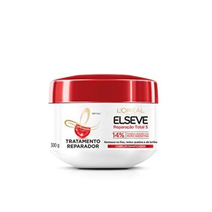 Aqui estão algumas opções de texto ALT, variando em detalhe e foco: **Opção 1 (Mais concisa):** `L'Oréal Paris Elseve Reparação Total 5: Creme de tratamento para cabelos danificados.` **Opção 2 (Um pouco mais detalhada):** `Creme de Tratamento L'Oréal Paris Elseve Reparação Total 5 para restaurar e dar brilho aos cabelos.` **Opção 3 (Focada nos benefícios):** `L'Oréal Paris Elseve Reparação Total 5: Tratamento para cabelos visivelmente mais saudáveis, reparados e brilhantes.` **Opção 4 (Com foco na marca e linha):** `L'Oréal Paris Elseve, Creme de Tratamento Reparação Total 5: a solução para cabelos danificados.` **Qual escolher?** A melhor opção depende do contexto da sua página web. * **Se o espaço for limitado ou a imagem for autoexplicativa:** Opção 1 ou 2 são ideais. * **Se você quiser enfatizar os benefícios do produto:** Opção 3 é uma boa escolha. * **Se você quiser reforçar a marca e linha do produto:** Opção 4 é mais adequada. **Dica:** Ao escolher, pense no que você quer que o usuário entenda sobre a imagem, caso ela não carregue, ou se ele estiver usando um leitor de tela. O objetivo é fornecer uma descrição concisa e relevante.