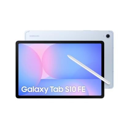 **Opções:** * **Opção 1 (Mais direta):** Galaxy Tab S10 FE Azul * **Opção 2 (Adicionando contexto):** Tablet Galaxy Tab S10 FE Azul * **Opção 3 (Enfatizando a marca):** Tablet Samsung Galaxy Tab S10 FE Azul **Qual escolher?** A escolha depende do contexto da imagem e do site: * Se a imagem é *apenas* para mostrar o tablet, a opção 1 ou 2 são suficientes. * Se a imagem faz parte de uma página de produto da Samsung, a opção 3 pode ser melhor. **Recomendação:** Eu recomendaria a **Opção 2: Tablet Galaxy Tab S10 FE Azul**. Ela é concisa, informativa e inclui o tipo de produto (tablet) para maior clareza.