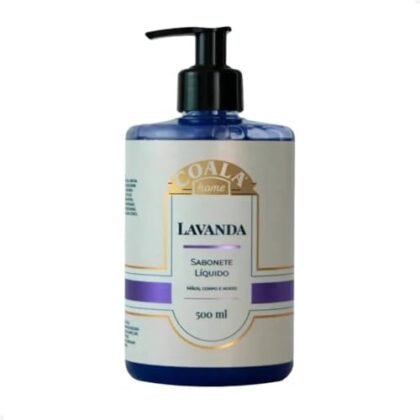 Aqui estão algumas opções de texto ALT para a imagem, utilizando "Sabonete Coala Lavanda", com diferentes níveis de detalhe: * **Opção curta e direta:** Sabonete Coala Lavanda * **Opção um pouco mais descritiva:** Sabonete Coala Lavanda para mãos e corpo. * **Opção com foco na marca:** Sabonete líquido Coala Lavanda, embalagem de 500ml. A melhor opção dependerá do contexto da imagem e do que você deseja enfatizar.
