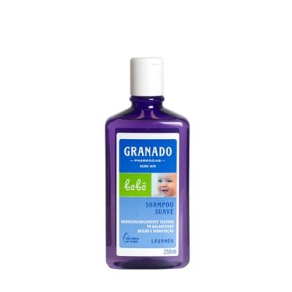 Aqui estão algumas opções de texto ALT para a imagem, usando "Shampoo Bebê Lavanda" como base e com diferentes níveis de detalhe: **Opções mais simples:** * Shampoo Bebê Lavanda **Opções com mais contexto:** * Shampoo Bebê Lavanda da Granado * Frasco de Shampoo Bebê Lavanda da Granado **Opções descritivas (se relevante para o contexto da imagem):** * Frasco lilás de Shampoo Bebê Lavanda da Granado, 250ml * Close-up do Shampoo Bebê Lavanda da Granado * Shampoo Bebê Lavanda, produto de higiene infantil da Granado **Qual escolher?** * Se o foco principal da página é o produto, uma opção mais descritiva é melhor. * Se a imagem é apenas ilustrativa, uma opção mais simples pode ser suficiente. Lembre-se: o texto ALT deve ser conciso e descrever o que está na imagem da forma mais precisa possível.