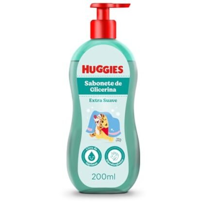 **Opções de texto ALT para a imagem, considerando "Sabonete Huggies Bebê":** * **Opção 1 (Simples e direta):** Sabonete Huggies Bebê. * **Opção 2 (Adiciona contexto):** Sabonete Huggies Bebê para a hora do banho. * **Opção 3 (Foco na marca):** Sabonete Huggies Bebê, cuidado e suavidade para a pele do seu filho. * **Opção 4 (Mais descritiva):** Sabonete Huggies Bebê, embalagem de 200ml. A melhor opção dependerá do contexto em que a imagem está sendo usada. Se for uma lista de produtos, a opção mais simples pode ser suficiente. Se for parte de um artigo ou postagem de blog sobre cuidados com bebês, as opções mais descritivas podem ser mais apropriadas.