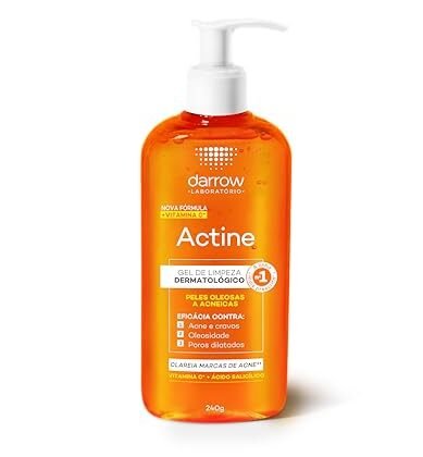 Aqui estão algumas opções de texto ALT para a imagem, considerando diferentes abordagens: **Opção 1 (Descritiva e focada no produto):** `Actine Vit C: Gel de limpeza facial Darrow Actine para pele oleosa e acneica, frasco laranja de 140g.` **Opção 2 (Focada nos benefícios e palavras-chave):** `Actine Vit C: Limpeza profunda para pele oleosa e acneica com Darrow Actine. Fórmula com vitamina C para luminosidade e controle da oleosidade.` **Opção 3 (Mais curta e direta):** `Actine Vit C: Darrow Actine Gel de Limpeza para pele oleosa e acneica.` **Opção 4 (Considerando a cor):** `Actine Vit C: Gel de limpeza facial Darrow Actine com vitamina C, embalagem laranja.` **Qual escolher?** A melhor opção depende do contexto da imagem e do que você quer enfatizar. * Se a imagem é autoexplicativa e você quer apenas identificar o produto, a opção 3 é suficiente. * Se você quer destacar os benefícios e atrair mais a atenção, a opção 2 é uma boa escolha. * Se a cor da embalagem é relevante, a opção 4 pode ser útil. * A opção 1 é uma boa alternativa quando você quer ser mais descritivo. Lembre-se de que o texto ALT deve ser conciso e informativo, ajudando pessoas com deficiência visual a entender o conteúdo da imagem. Ele também contribui para a otimização de SEO.