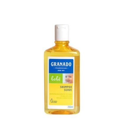 Aqui estão algumas opções de texto ALT para a imagem, considerando diferentes ênfases: **Opções Curtas e Simples:** * Shampoo Bebê Granado * Shampoo Granado para bebês **Opções um pouco mais descritivas (se o contexto permitir):** * Shampoo Bebê Granado 250ml * Frasco de Shampoo Bebê Granado * Imagem do Shampoo Bebê Granado **Opção se a imagem mostrar o rótulo claramente (e se relevante para o contexto):** * Rótulo do Shampoo Bebê Granado **Qual escolher?** A melhor opção depende do contexto onde a imagem está sendo usada. Se o foco é puramente identificar o produto, as opções curtas são suficientes. Se você quer dar um pouco mais de informação, as opções descritivas são melhores. **Dica:** Evite começar com "Imagem de..." ou "Foto de...", pois leitores de tela já entendem que é uma imagem.