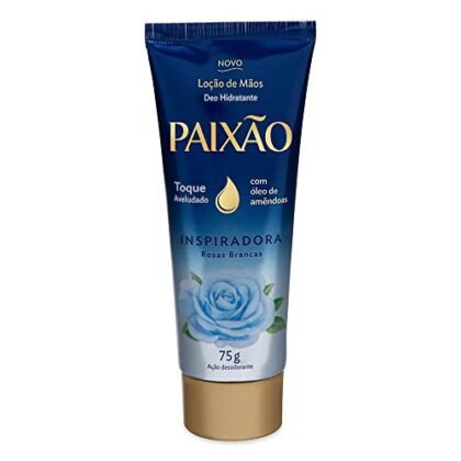 Aqui estão algumas opções de texto ALT para a imagem, usando "Rosas Aveludadas", com foco em diferentes aspectos: **Opção 1 (Simples e Descritiva):** `Loção hidratante para mãos Paixão, fragrância Rosas Aveludadas, embalagem de 75g.` **Opção 2 (Mais Evocativa):** `Loção hidratante de mãos Paixão Inspiradora, com o toque suave e aveludado das Rosas Aveludadas. Embalagem de 75g.` **Opção 3 (Focada na Marca e Produto):** `Loção hidratante Paixão Inspiradora Rosas Aveludadas, para mãos macias e perfumadas. Ação desodorante, 75g.` **Opção 4 (Se a Imagem Mostrar a Textura/Embalagem):** `Detalhe da embalagem da loção hidratante Paixão Inspiradora Rosas Aveludadas, com textura que remete à delicadeza das rosas.` **Qual escolher?** A escolha ideal depende do contexto em que a imagem está sendo usada. Se for em um e-commerce, a opção mais descritiva (Opção 1) é boa. Se for em uma página de blog ou rede social, a opção mais evocativa (Opção 2) pode ser mais interessante. Se a imagem tiver um foco maior na embalagem, a Opção 4 é ideal. Lembre-se que o texto ALT deve ser conciso e descrever o que está na imagem da forma mais precisa possível.