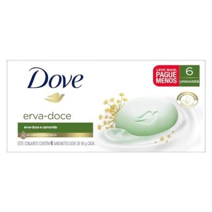 Aqui estão algumas opções de texto ALT para a imagem, usando "Dove Erva-doce", com diferentes níveis de detalhe: **Opção 1 (Curta e direta):** ``` Dove Erva-doce ``` **Opção 2 (Um pouco mais descritiva):** ``` Sabonete em barra Dove Erva-doce ``` **Opção 3 (Descrevendo a embalagem, útil se a embalagem for o foco):** ``` Embalagem com 6 sabonetes em barra Dove Erva-doce ``` **Opção 4 (Se o foco é o aroma/benefício):** ``` Sabonete Dove Erva-doce para uma pele suave e refrescante ``` **Qual escolher?** A melhor opção depende do contexto da imagem. Se a imagem é apenas o nome do produto, a Opção 1 é suficiente. Se a imagem mostra a embalagem ou o produto em uso, as opções 2, 3 ou 4 podem ser mais apropriadas. Escolha a que melhor descreve o que está sendo mostrado na imagem e qual a mensagem que você quer transmitir.