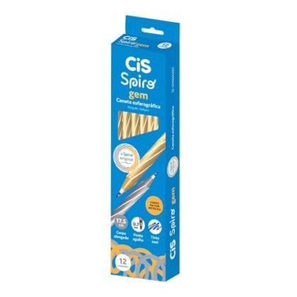 Aqui estão algumas opções de texto ALT para a imagem da caneta Spiro Ouro, considerando o título e o objetivo da descrição ALT: **Opções concisas:** * Caneta Spiro Ouro * Caneta Spiro Ouro da CIS **Opções um pouco mais descritivas (se houver espaço):** * Caneta Spiro Ouro, cor dourada. * Caneta Spiro Ouro para escrita. **Justificativa:** * A descrição ALT deve ser breve, mas informativa. * Utilizar as palavras-chave relevantes ("Caneta Spiro Ouro") é fundamental para otimização e acessibilidade. * Se for relevante, adicionar mais detalhes concisos, como "cor dourada" ou "para escrita". Escolha a opção que melhor se adapta ao contexto e às limitações de caracteres da sua plataforma.