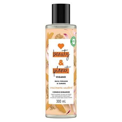 Aqui estão algumas opções de texto ALT, focando em "Crescimento Saudável", com diferentes níveis de detalhe: * **Opção 1 (Curta e direta):** Condicionador Love Beauty & Planet para Crescimento Saudável. * **Opção 2 (Um pouco mais descritiva):** Condicionador Maca Peruana e Cumaru Love Beauty & Planet, promovendo Crescimento Saudável para todos os tipos de cabelo. * **Opção 3 (Mais focada no benefício):** Condicionador Love Beauty & Planet para um Crescimento Saudável e cabelos mais fortes. A escolha ideal depende do contexto da imagem e do nível de detalhe desejado. Se a imagem mostrar o cabelo com aparência saudável, a opção 3 pode ser mais eficaz. Se for apenas o frasco do produto, a opção 2 pode ser suficiente.