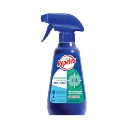 Aqui estão algumas opções de texto ALT para a imagem, considerando que o título do produto é "Repelex Spray inseticida para insetos voadores 280ml": **Opção 1 (Mais simples):** `Repelex Spray inseticida para insetos voadores 280ml.` **Opção 2 (Um pouco mais descritiva):** `Imagem de Repelex Spray, inseticida para controle de insetos voadores, frasco de 280ml.` **Opção 3 (Focada no uso):** `Repelex Spray, inseticida para eliminar mosquitos, moscas e outros insetos voadores. Frasco de 280ml.` **Opção 4 (Se a imagem mostrar a embalagem de perto):** `Embalagem do Repelex Spray inseticida para insetos voadores, com destaque para o nome e volume (280ml).` **Qual escolher?** * **Simplicidade:** Se a imagem for autoexplicativa, a opção 1 ou 2 são suficientes. * **Contexto:** Se a imagem estiver em um contexto específico (e-commerce, postagem informativa), a opção 3 pode ser melhor. * **Detalhe:** Se a imagem mostrar detalhes da embalagem, a opção 4 é apropriada. Lembre-se que o texto ALT deve ser conciso e informativo. O objetivo é descrever a imagem para quem não pode vê-la.