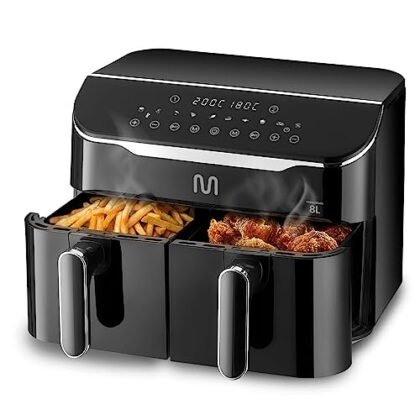 Aqui estão algumas opções de texto ALT para a imagem, levando em consideração acessibilidade e SEO: **Opção 1 (Simples e direta):** `Air Fryer Dupla de 8 litros, preta, com duas gavetas.` **Opção 2 (Mais descritiva):** `Fritadeira Elétrica Air Fryer Dupla, modelo GO219 da Multi, com capacidade de 8 litros, 127V, 1800W e design moderno em preto.` **Opção 3 (Focada em características):** `Air Fryer Dupla com duas gavetas, ideal para preparar receitas rápidas e saudáveis. Modelo Multi GO219, cor preta.` **Opção 4 (Considerando o público):** `Air Fryer Dupla para quem busca praticidade! Prepare duas receitas ao mesmo tempo com este modelo de 8 litros e duas gavetas.` **Qual usar?** * **Simples e direta:** Ideal se o contexto da página já fornece bastante informação. * **Mais descritiva:** Boa se a imagem for a principal forma de apresentação do produto. * **Focada em características:** Útil se você quer destacar especificações importantes. * **Considerando o público:** Se você quer atrair o interesse do usuário com uma mensagem mais amigável. A escolha vai depender do contexto da página e do que você quer priorizar na descrição da imagem. Recomendo testar diferentes opções e verificar qual delas performa melhor em termos de acessibilidade e SEO.