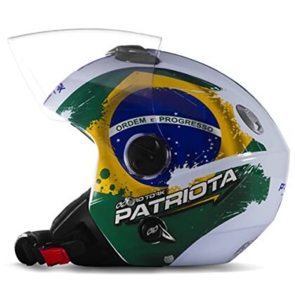 Aqui estão algumas opções de texto ALT para a imagem, utilizando "Capacete Aberto Pro Tork Patriota", com variações para diferentes contextos e ênfases: **Opções mais simples e diretas:** * Capacete Aberto Pro Tork Patriota * Capacete Pro Tork Patriota * Capacete Aberto Patriota Pro Tork **Opções mais descritivas (boas para SEO e acessibilidade):** * Capacete Aberto Pro Tork Patriota, modelo com design patriótico em branco e verde. * Imagem do Capacete Aberto Pro Tork Patriota, ideal para motociclistas com estilo. * Capacete Aberto Pro Tork Patriota, unindo segurança e design moderno para motociclistas. **Opções com foco na marca e modelo:** * Capacete Aberto Pro Tork Patriota, a escolha perfeita para sua segurança. * Conheça o Capacete Aberto Pro Tork Patriota, sinônimo de qualidade e estilo. **Dica:** Escolha a opção que melhor se encaixa no contexto da sua página e que seja mais relevante para o seu público. Se a página for sobre venda, inclua detalhes como "branco e verde" se houver mais cores disponíveis. Se for um artigo sobre segurança, foque em "segurança e design".