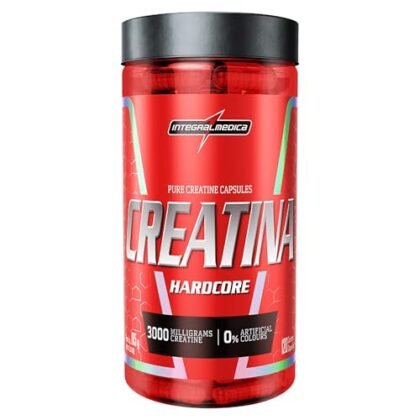 Aqui estão algumas opções de texto ALT para a imagem, utilizando "Creatina Hardcore", variando em detalhe e foco: * **Opção 1 (Curta e direta):** Creatina Hardcore em Cápsulas da Integralmedica. * **Opção 2 (Um pouco mais descritiva):** Suplemento de Creatina Hardcore em cápsulas, da Integralmedica. * **Opção 3 (Enfatizando os benefícios):** Creatina Hardcore para performance e força, da Integralmedica. * **Opção 4 (Mais detalhada, se a imagem mostrar a embalagem claramente):** Embalagem de Creatina Hardcore da Integralmedica, 120 cápsulas de creatina monohidratada. A melhor opção depende do contexto da imagem e da página. Se a imagem for simplesmente a embalagem do produto, a opção 4 seria ideal. Se for uma imagem mais genérica de suplementos, as opções 2 ou 3 seriam melhores.