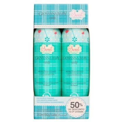 **Opções de texto ALT:** * **Giovanna Baby Candy: Desodorante aerosol com fragrância doce e suave.** * **Imagem de dois desodorantes Giovanna Baby Candy em embalagens rosa.** * **Giovanna Baby Candy: Proteção e frescor com um toque de doçura.** * **Desodorante Giovanna Baby Candy, a doçura que te acompanha o dia todo.** * **Close-up de dois desodorantes Giovanna Baby Candy da PRO NOVA DISTRIBUIDORA.** **Recomendações:** * Escolha o texto ALT que melhor descreve a imagem e o produto "Giovanna Baby Candy". * Se a imagem mostrar detalhes específicos da embalagem, inclua essa informação no texto ALT.