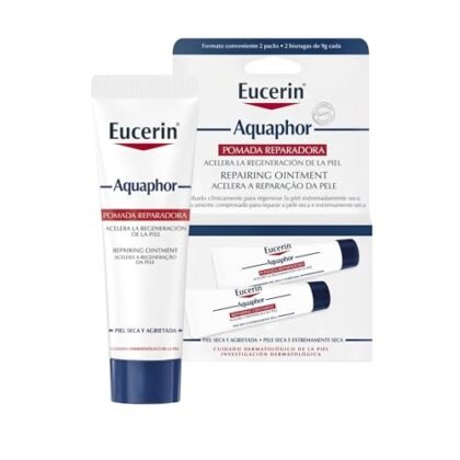 Aqui estão algumas opções de texto ALT para a imagem, variando em detalhe: **Opção 1 (Simples e direta):** `Eucerin Aquaphor Creme Reparador Intensivo Duo Pack` **Opção 2 (Um pouco mais descritiva):** `Eucerin Aquaphor: Duo Pack de Creme Reparador Intensivo 2x10ml` **Opção 3 (Destacando o benefício):** `Eucerin Aquaphor: Creme para pele seca e danificada, Duo Pack para reparação intensiva` **Opção 4 (Se a imagem mostrar as embalagens claramente):** `Duas embalagens de Eucerin Aquaphor Creme Reparador Intensivo, 10ml cada.` **Qual usar?** A escolha depende do contexto e do objetivo da sua imagem. Se você precisa ser breve, a Opção 1 é boa. Se você quer dar mais informações, as Opções 2 e 3 são melhores. Se a imagem foca nas embalagens, a Opção 4 funciona bem. **Lembre-se:** O texto ALT deve ser conciso e descrever o conteúdo da imagem da forma mais clara possível.