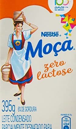 Aqui estão algumas opções de texto ALT para a imagem, com diferentes níveis de detalhe e foco: **Opção 1 (Mais simples e direta):** `Moça Zero Lactose` **Opção 2 (Um pouco mais descritiva):** `Caixa de Leite Condensado Moça Zero Lactose` **Opção 3 (Mais completa e focada na funcionalidade):** `Moça Zero Lactose: Leite condensado para quem tem intolerância à lactose.` **Opção 4 (Se a imagem mostrar a embalagem com destaque ao logo):** `Embalagem de Leite Condensado Moça Zero Lactose, com o logo Moça em destaque.` **Qual escolher?** A melhor opção depende do contexto da imagem e do seu objetivo. * Se o objetivo é simplesmente identificar o produto, a opção 1 é suficiente. * Se você quer dar um pouco mais de contexto, a opção 2 ou 3 são melhores. * Se a imagem destaca a marca, a opção 4 pode ser útil. **Importante:** Lembre-se que o texto ALT deve ser conciso e informativo. Ele serve para descrever a imagem para pessoas que não podem vê-la (por exemplo, usuários com deficiência visual ou com conexões de internet lentas que impedem o carregamento da imagem).