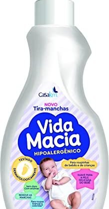 Aqui estão algumas opções de texto ALT para a imagem, usando "Tira Manchas Bebê", com diferentes níveis de detalhe: **Opção 1 (Mais curta):** `Tira Manchas Bebê Casa Km Vida Macia, 500ml` **Opção 2 (Um pouco mais descritiva):** `Tira Manchas Bebê líquido Casa Km Vida Macia para roupas, embalagem de 500ml.` **Opção 3 (Focada no uso):** `Tira Manchas Bebê Casa Km Vida Macia, ideal para remover manchas difíceis das roupinhas do seu bebê, 500ml.` **Opção 4 (Para SEO, se relevante):** `Tira Manchas Bebê Casa Km Vida Macia 500ml - Limpeza suave e eficaz para roupas de bebê.` **Qual escolher?** * Se o contexto for estritamente sobre o produto em si, a **Opção 1 ou 2** são boas escolhas. * Se você quiser enfatizar o uso específico (roupas de bebê), a **Opção 3** é melhor. * Se você estiver preocupado com otimização para mecanismos de busca (SEO), a **Opção 4** pode ser útil. **Lembre-se:** O texto ALT deve ser conciso e descrever o que está na imagem da forma mais clara possível.
