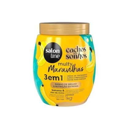 Aqui estão algumas opções de texto ALT para a imagem, utilizando "Cachos dos Sonhos", com diferentes focos: **Opção 1 (Simples e Direta):** ``` Creme de tratamento Salon Line Cachos dos Sonhos para cabelos cacheados e crespos. ``` **Opção 2 (Mais Descritiva):** ``` Salon Line Multy Maravilhas Cachos dos Sonhos: creme 3 em 1 vegano com banana e óleo de rícino, ideal para nutrir e definir cachos. ``` **Opção 3 (Focada no Benefício):** ``` Cachos dos Sonhos ao alcance: creme de tratamento vegano Salon Line para cachos nutridos, definidos e saudáveis. ``` **Opção 4 (Incluindo a marca e o tipo de cabelo):** ``` Salon Line Cachos dos Sonhos: tratamento vegano para cabelos cacheados e crespos, com banana e óleo de rícino. ``` **Qual escolher?** * Se você precisa ser breve, a **Opção 1** é a melhor. * Se quer dar mais detalhes, a **Opção 2** ou **Opção 4** são ótimas. * Se quer destacar o benefício, a **Opção 3** é a ideal. A escolha depende do contexto em que a imagem está sendo usada e do que você quer enfatizar. Lembre-se, o objetivo do texto ALT é descrever a imagem para quem não pode vê-la.