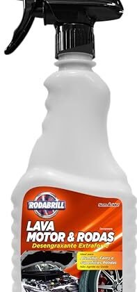 Aqui estão algumas opções de texto ALT para a imagem, utilizando "Lava Motor Rodas": * **Opção 1 (simples e direta):** Lava Motor Rodas Rodabrill 500ml. * **Opção 2 (descritiva):** Imagem do produto Lava Motor Rodas Rodabrill 500ml. * **Opção 3 (focada na marca):** Lava Motor Rodas da Rodabrill para limpeza eficaz. * **Opção 4 (ênfase no uso):** Frasco de Lava Motor Rodas para limpeza de carros. A melhor opção dependerá do contexto em que a imagem está sendo usada e do objetivo que você deseja alcançar.