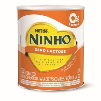 Aqui estão algumas opções de texto ALT para a imagem, considerando o título "Ninho Nestle Zero Lactose 700G" e usando "Ninho Zero Lactose": **Opções curtas e diretas:** * Ninho Zero Lactose * Ninho Zero Lactose 700g **Opções mais descritivas:** * Embalagem de Ninho Zero Lactose * Ninho Zero Lactose, nutrição para quem tem intolerância à lactose. * Lata de Ninho Zero Lactose 700g **Opção com foco na marca:** * Leite Ninho Zero Lactose A melhor opção dependerá do contexto da imagem e do que você quer enfatizar. Se a imagem for apenas da embalagem, as opções mais curtas são adequadas. Se você quer destacar os benefícios do produto, a opção mais descritiva é melhor.