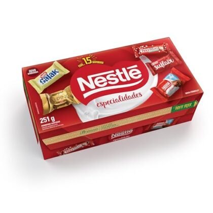 Aqui estão algumas opções de texto ALT para a imagem, considerando a descrição do produto e as melhores práticas de acessibilidade: **Opções:** * **Bombons Nestlé Especialidades, caixa de 251g.** (Mais direto e focado) * **Bombons Nestlé Especialidades: variedade de sabores em uma caixa de 251 gramas.** (Um pouco mais descritivo) * **Caixa de Bombons Nestlé Especialidades, com diversos sabores de chocolate.** (Enfatiza a variedade de sabores) * **Bombons Nestlé: Especialidades, embalagem de 251g.** (Mais curto e conciso) **Considerações:** * O texto ALT deve ser conciso e descrever o conteúdo da imagem de forma clara e objetiva. * Use palavras-chave relevantes para ajudar os mecanismos de busca a entender a imagem. * Evite usar frases como "imagem de" ou "foto de", pois os leitores de tela já indicam que se trata de uma imagem. * Considere o contexto da página onde a imagem será exibida ao escolher o texto ALT mais adequado.