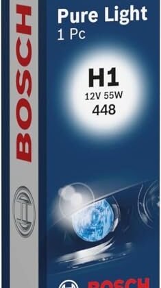 Aqui estão algumas opções de texto ALT para a imagem, utilizando "Lâmpada H1 Bosch", com diferentes níveis de detalhe: **Opções mais concisas:** * Lâmpada H1 Bosch * Lâmpada H1 Bosch para farol **Opções com mais contexto (se o contexto da página permitir):** * Lâmpada H1 Bosch Pure Light * Lâmpada H1 Bosch 12V 55W * Imagem de uma Lâmpada H1 Bosch **Opção descritiva (se for a principal imagem do produto):** * Lâmpada H1 Bosch para farol automotivo, modelo Pure Light. A melhor escolha depende do contexto da página. Se for apenas uma imagem de referência em um guia de compra, a opção mais simples basta. Se for a imagem principal da página de produto, a opção descritiva é mais adequada.