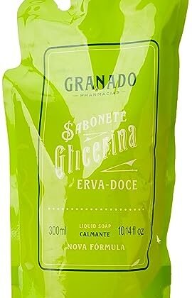 Aqui estão algumas opções de texto ALT para a imagem, utilizando "Sabonete Glicerina Granado", e considerando diferentes focos: **Opção 1 (Descritiva e concisa):** `Sabonete Glicerina Granado Refil Erva-Doce 300ml` **Opção 2 (Um pouco mais detalhada):** `Refil de Sabonete Glicerina Granado, fragrância Erva-Doce, 300 ml.` **Opção 3 (Focada na marca):** `Produto Granado: Refil de Sabonete Líquido Glicerina Erva-Doce.` **Opção 4 (Para e-commerce, focada na busca):** `Sabonete Glicerina Granado Erva-Doce 300ml - Refil para Sabonete Líquido.` **Qual escolher?** A melhor opção depende do contexto do site. Em geral, a **Opção 1 ou 2** são boas escolhas, pois são informativas e concisas. Se o foco é promover a marca Granado, a **Opção 3** é mais adequada. Para lojas online, a **Opção 4** pode ajudar na indexação. Lembre-se: o objetivo do texto ALT é descrever a imagem para quem não pode vê-la. Seja claro e informativo!