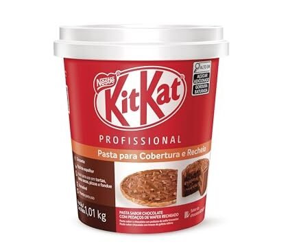 Aqui estão algumas opções de texto ALT para a imagem, utilizando "Pasta KitKat", com diferentes níveis de detalhe: * **Opção 1 (Simples):** Pasta KitKat * **Opção 2 (Um pouco mais descritiva):** Pasta KitKat em pote de 1,01 kg. * **Opção 3 (Focada na marca):** Pasta KitKat, um produto Nestlé. * **Opção 4 (Mais detalhada):** Pasta KitKat cremosa, ideal para recheios e coberturas. A melhor opção dependerá do contexto da imagem e do que você quer enfatizar. Se a imagem é autoexplicativa e está em uma página de vendas, a opção simples pode ser suficiente. Se você quer destacar a marca ou uso do produto, as opções mais detalhadas são melhores.