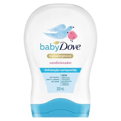 Aqui estão algumas opções de texto ALT para a imagem, usando "Hidratação Baby Dove" e focando em diferentes aspectos: * **Opção 1 (Simples):** Hidratação Baby Dove, condicionador para cabelos delicados. * **Opção 2 (Descritiva):** Hidratação Baby Dove, frasco do condicionador Hidratação Enriquecida 200ml. * **Opção 3 (Foco na Marca):** Hidratação Baby Dove, qualidade e cuidado para o cabelo do seu bebê. * **Opção 4 (Para e-commerce):** Hidratação Baby Dove, compre agora o condicionador Hidratação Enriquecida 200ml. A melhor opção dependerá do contexto da imagem e do objetivo do site. Se a imagem é puramente ilustrativa, a opção 1 ou 2 são suficientes. Se você quer destacar a marca ou incentivar a compra, use a opção 3 ou 4.