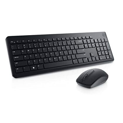 Aqui estão algumas opções de texto ALT, variando em nível de detalhe, utilizando "Teclado Mouse Dell Sem Fio": * **Opção 1 (simples e direta):** Teclado Mouse Dell Sem Fio * **Opção 2 (mais descritiva):** Teclado Mouse Dell Sem Fio, modelo KM3322W, na cor preta. * **Opção 3 (focada no uso):** Imagem de um Teclado Mouse Dell Sem Fio para uso em computador. * **Opção 4 (se a imagem mostrar os produtos em uso):** Teclado Mouse Dell Sem Fio em uso sobre uma mesa. A melhor opção depende do contexto da imagem e do seu objetivo. Se a imagem for apenas um close-up dos produtos, a opção 2 é uma boa escolha. Se a imagem mostrar os produtos em um ambiente de trabalho, a opção 4 pode ser mais adequada.