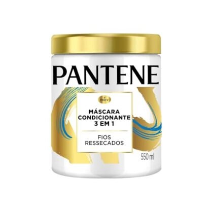 Aqui estão algumas opções de texto ALT para a imagem, utilizando "Pantene 3 em 1", com diferentes níveis de detalhe: **Opção 1 (Simples):** `Pantene 3 em 1: Máscara Pro-Vitaminas Condicionante 550ml` **Opção 2 (Um pouco mais descritiva):** `Pantene 3 em 1: Pote de 550ml da Máscara Pro-Vitaminas Condicionante para cabelos.` **Opção 3 (Focada no uso):** `Pantene 3 em 1: Máscara capilar Pro-Vitaminas Condicionante que pode ser usada como condicionador, máscara ou leave-in.` **Opção 4 (Se a imagem mostrar embalagem específica):** `Pantene 3 em 1: Embalagem da Máscara Pro-Vitaminas Condicionante de 550ml, da linha [Nome da Linha, se aplicável].` **Qual escolher?** * Se o contexto da imagem for muito claro (por exemplo, numa página de produto), a opção 1 pode ser suficiente. * Se você precisar de mais clareza ou está enfatizando o uso múltiplo, a opção 2 ou 3 são melhores. * Se a imagem focar numa linha específica de produtos, a opção 4 pode ser a mais útil. A escolha ideal depende do contexto da página e do que você quer destacar.