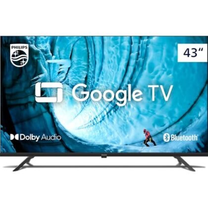 Aqui estão algumas opções de texto ALT para a imagem, variando em detalhe e foco: **Opção 1 (Mais Simples):** `Smart TV Philips 43" Google TV` **Opção 2 (Um pouco mais descritiva):** `Smart TV Philips 43 polegadas com Google TV.` **Opção 3 (Incluindo mais informações se forem visíveis na imagem):** `Smart TV Philips 43" com Google TV exibindo a interface do Google TV.` (Se a interface for visível) **Opção 4 (Focada nas características principais):** `Smart TV Philips 43" Google TV para uma experiência de entretenimento inteligente.` (Mais foco em marketing, use com cautela) **Qual escolher?** * **Opção 1** é a mais segura e geralmente suficiente. * **Opção 2** adiciona um pouco mais de contexto. * **Opção 3** é útil se a imagem mostra a interface do sistema, adicionando informação valiosa. * **Opção 4** é mais "marqueteira" e pode ser útil se você quer reforçar a mensagem da marca, mas certifique-se de que a imagem realmente representa essa mensagem. O mais importante é que o texto ALT seja conciso e descreva precisamente o que está na imagem. Se a imagem mostra a TV ligada exibindo algo específico (um filme, a tela inicial do Google TV), você pode adaptar o texto para refletir isso. **Exemplo com imagem mostrando a tela inicial do Google TV:** `Smart TV Philips 43" Google TV exibindo a tela inicial do Google TV com aplicativos de streaming.`
