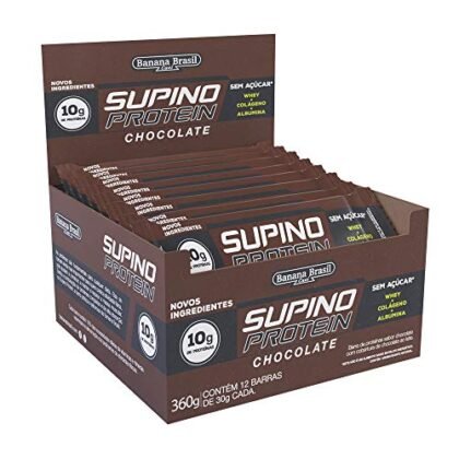 Aqui estão algumas opções de texto ALT para a imagem, variando em detalhes: **Opção 1 (Simples e direta):** `Barra Proteína Banana Brasil sabor Chocolate, display com 12 unidades.` **Opção 2 (Um pouco mais descritiva):** `Barra Proteína Banana Brasil, sabor Chocolate Supino Protein. Display com 12 barras de 30g.` **Opção 3 (Focada nos benefícios):** `Barra de Proteína Banana Brasil sabor Chocolate, ideal para um lanche proteico. Display com 12 unidades para praticidade.` **Opção 4 (Incluindo a marca):** `Display com 12 unidades da Barra de Proteína Banana Brasil Supino Protein sabor Chocolate. Uma opção deliciosa e nutritiva.` **Qual escolher?** * Se o contexto da imagem já deixa claro que é uma barra de proteína, a opção 1 é suficiente. * Se você quer ser mais específico sobre o sabor e a marca, a opção 2 ou 4 são melhores. * Se o foco é em quem está procurando um lanche saudável, a opção 3 pode ser mais atraente. **Dica:** Escolha a opção que melhor se encaixa no contexto da página e que fornece a informação mais relevante para o usuário que não consegue ver a imagem.
