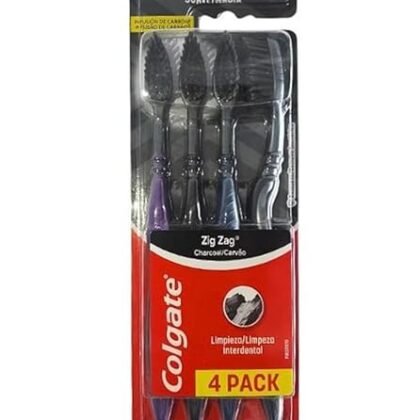 Aqui estão algumas opções de texto ALT para a imagem, utilizando "Colgate Carvão", com diferentes níveis de detalhe: **Opções mais simples:** * Colgate Carvão * Escova Colgate Carvão **Opções um pouco mais descritivas:** * Embalagem de escovas Colgate Carvão * Escova dental Colgate Carvão **Opção mais detalhada (se houver espaço suficiente):** * Embalagem com quatro escovas dentais Colgate ZigZag Carvão A melhor opção dependerá do contexto do uso da imagem e de quanta informação você deseja fornecer. Se a imagem for puramente decorativa, a opção mais simples pode ser suficiente. Se a imagem for parte de uma listagem de produtos, a opção mais descritiva é preferível.