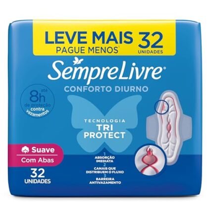 Aqui estão algumas opções de texto ALT para a imagem, considerando "Sempre Livre Adapt": **Opções curtas e diretas:** * Sempre Livre Adapt * Absorvente Sempre Livre Adapt **Opções mais descritivas:** * Sempre Livre Adapt, absorvente externo com abas. * Pacote de absorventes Sempre Livre Adapt com 32 unidades. * Absorvente Sempre Livre Adapt para proteção e conforto. **Opção com foco na marca:** * Sempre Livre Adapt - a proteção que você precisa. A escolha ideal depende do contexto em que a imagem será usada. Se houver pouco espaço para a descrição, as opções mais curtas são melhores. Se o objetivo é ser mais informativo, as opções descritivas são mais adequadas.
