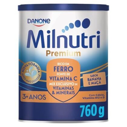 Aqui estão algumas opções de texto alternativo (alt text) para a imagem do produto "Milnutri Premium Banana e Maçã, Composto Lácteo Infantil, Ômega 3, Rico em Ferro, Vitamina C e Cálcio, 760g", usando a base "Milnutri Premium": **Opções Curtas e Focadas:** * Milnutri Premium: Composto lácteo infantil sabor banana e maçã. * Milnutri Premium: Nutrição completa para o seu filho. * Milnutri Premium: Rico em ferro, vitaminas e cálcio. **Opções Mais Descritivas:** * Milnutri Premium Banana e Maçã: Embalagem de 760g do composto lácteo infantil. * Milnutri Premium: Fonte de ômega 3 e nutrientes essenciais para o crescimento. * Milnutri Premium: A escolha ideal para uma alimentação saudável e saborosa. **Opção que destaca o sabor:** * Milnutri Premium Banana e Maçã: Um sabor delicioso e nutritivo para o seu bebê. **Qual escolher?** A escolha do texto alt ideal depende do contexto da imagem. Se você precisar de uma descrição bem breve, as opções mais curtas são melhores. Se a imagem estiver em uma página de produto, uma opção mais descritiva pode ser mais útil. **Dica:** Priorize a descrição dos elementos mais importantes da imagem. Nesse caso, o nome do produto (Milnutri Premium) e o sabor são os pontos-chave.