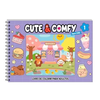 Aqui estão algumas opções de texto ALT para a imagem, usando "Colorir Adulto" e considerando a descrição do produto: **Opções Curtas e Diretas:** * `Livro de Colorir Adulto: Cute & Comfy Edição 01, capa dura holográfica.` * `Capa holográfica do livro de Colorir Adulto "Cute & Comfy".` **Opções Mais Descritivas:** * `Livro de Colorir Adulto com tema "Cute & Comfy", Edição 01, destacando sua capa dura holográfica.` * `Imagem promocional de um livro de Colorir Adulto, da edição "Cute & Comfy", com acabamento em capa dura holográfica chamativa.` * `Capa brilhante e holográfica do livro "Cute & Comfy", um livro de Colorir Adulto para relaxar.` **Opção com foco no público:** * `Capa atraente do livro de Colorir Adulto "Cute & Comfy", perfeito para quem busca relaxamento e criatividade.` **Dica:** Escolha a opção que melhor se adapta ao contexto da imagem e à página em que ela está inserida. Se a imagem estiver em uma página de produto, a opção mais descritiva pode ser melhor. Se for uma imagem menor em um artigo, a opção curta pode ser suficiente.