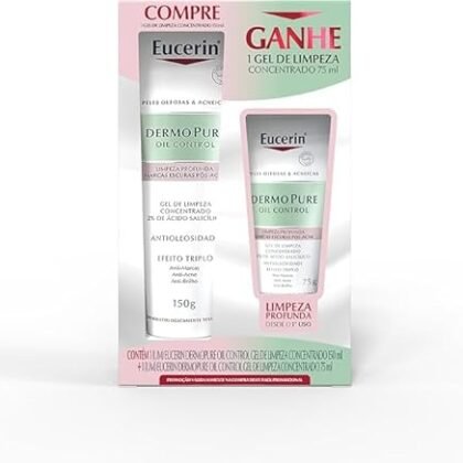 Aqui estão algumas opções de texto ALT para a imagem, considerando a palavra-chave "Eucerin Anti-acne", ordenadas da mais simples à mais descritiva: * **Opção 1 (Simples):** Eucerin Anti-acne: Kit de limpeza facial. * **Opção 2 (Um pouco mais descritiva):** Kit Eucerin Anti-acne com dois géis de limpeza facial concentrados. * **Opção 3 (Mais detalhada):** Imagem do Kit Eucerin Anti-acne para limpeza facial, contendo um frasco de 150ml e um de 75ml. * **Opção 4 (Focada no problema):** Kit Eucerin Anti-acne para uma rotina completa de limpeza facial e combate à acne. **Qual escolher?** A escolha depende do contexto e do seu objetivo. Se o foco é apenas identificar o produto, a opção 1 ou 2 são suficientes. Se você quer dar mais informações sobre o conteúdo do kit, a opção 3 é melhor. Se o foco é no benefício do produto para o consumidor, a opção 4 é uma boa escolha.