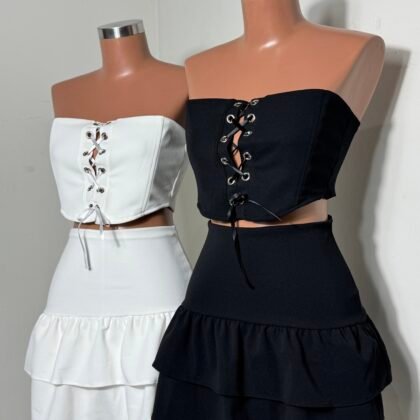 CONJUNTO SHORT SAIA EM MALHA ESCUBA COM BARBATANAS – Imagem 1 [nsid:896753883]