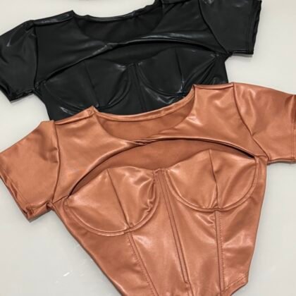 CROPPED MABEL EM CIRRÊ ACETINADO COM BARBATANAS E ARO DE SUSTENTAÇÃO – Imagem 1 [nsid:902230905]