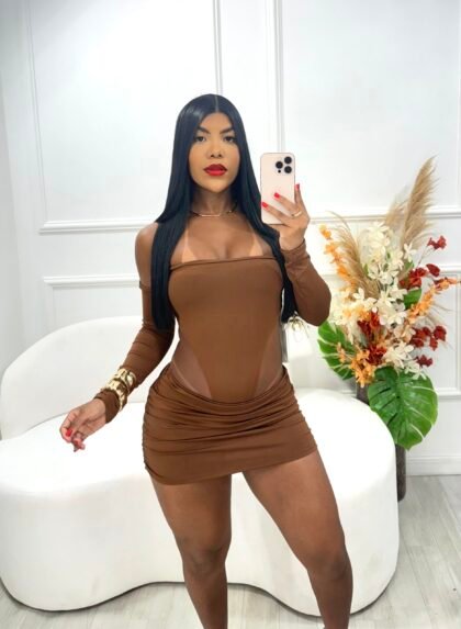 CONJUNTO LAÍS EM MALHA SUPLEX COM BOJO (BODY + SAIA) – Imagem 1 [nsid:907353244]
