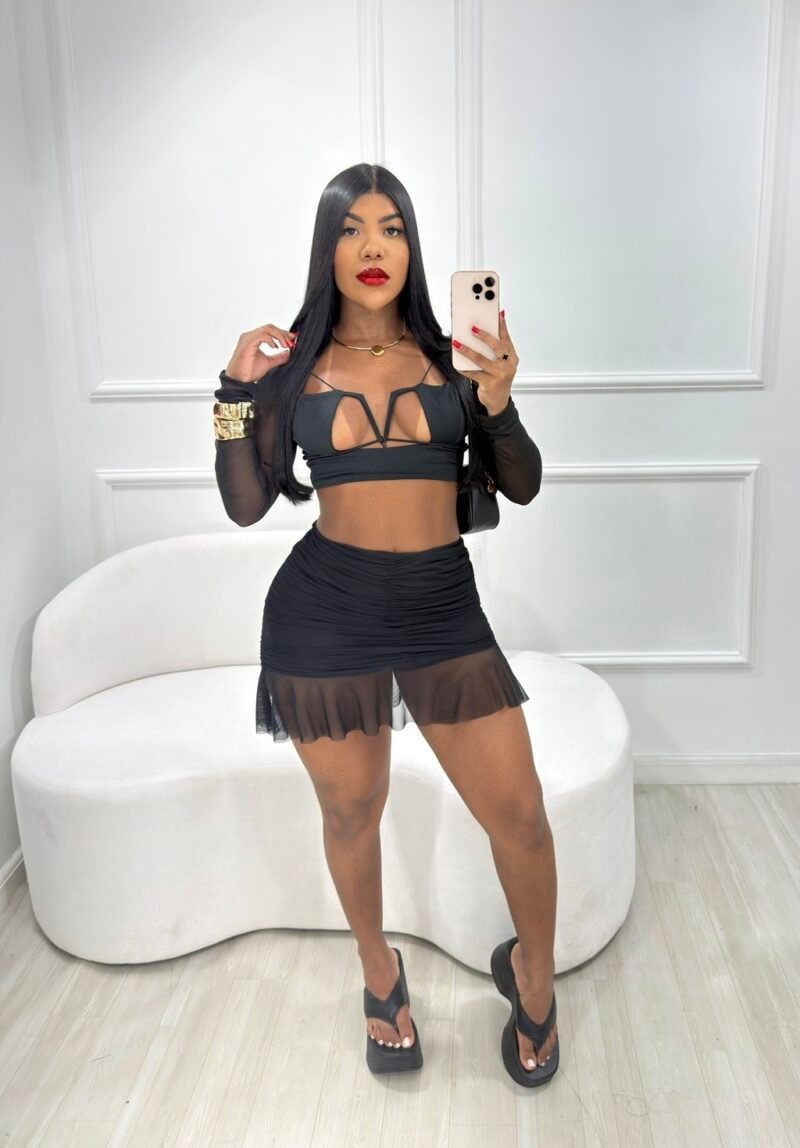 CROPPED TIANA EM SUPLEX COM MANGAS EM TULE – Imagem 5 [nsid:912964426]