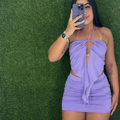 CONJUNTO EM SUPLEX COM BOJO E SAIA FRANZIDA NAS LATERAIS – Imagem 1 [nsid:721295007]