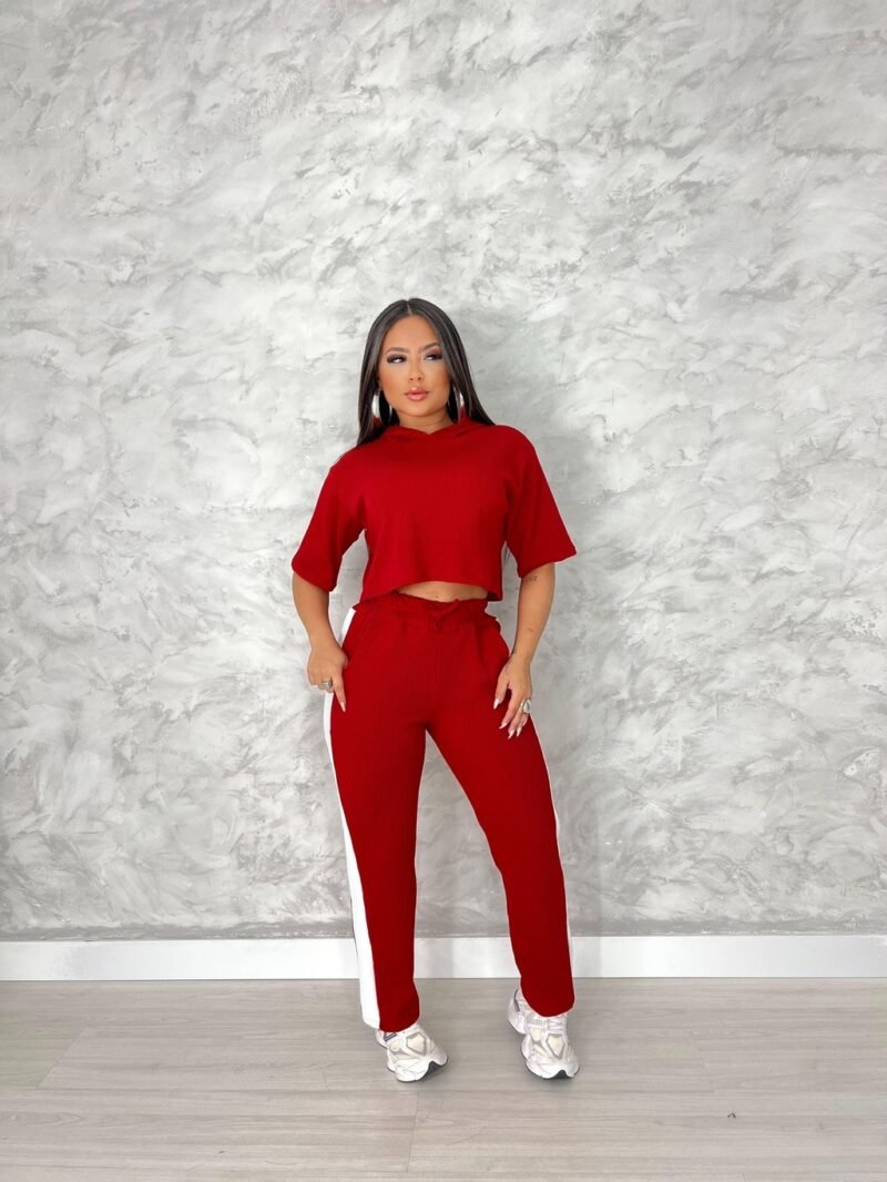 CONJUNTO CLARISSE EM ANARRUGA, CROPPED COM CAPUZ + CALÇA COM LISTRA – Imagem 10 [nsid:940168022]