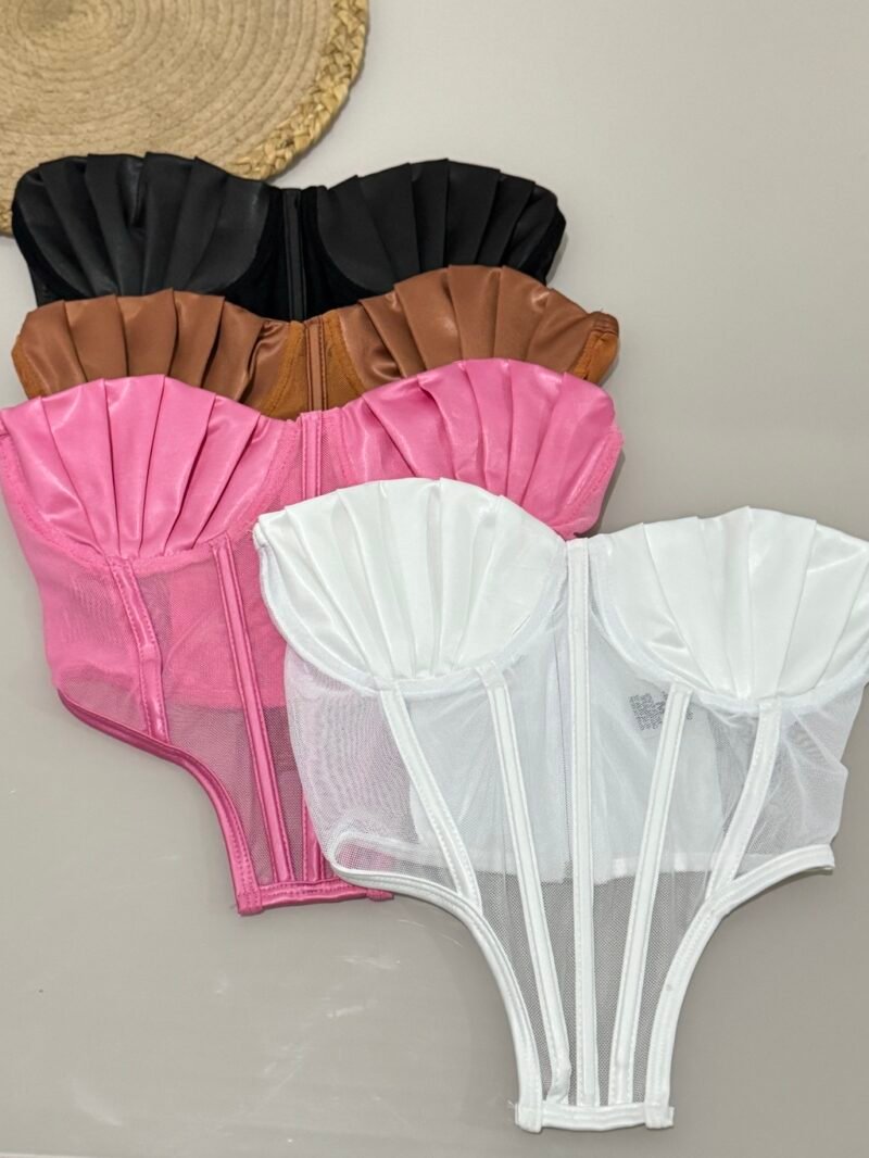 CORSELET EM TULE COM BARBATANAS E ZÍPER ATRÁS – Imagem 3 [nsid:849297272]