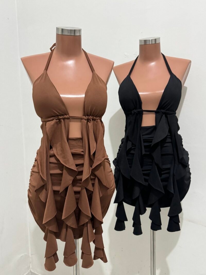 CONJUNTO TIFFANY EM MALHA SUPLEX COM BOJO E SAIA FRANZIDA NAS LATERAIS – Imagem 3 [nsid:869571705]