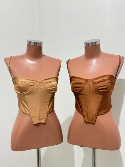 CORSELET EM POLIAMIDA TEXTURIZADA COM BARBATANAS, ARO DE SUSTENTAÇÃO E REGULAGEM NA ALÇA – Imagem 1 [nsid:879693377]
